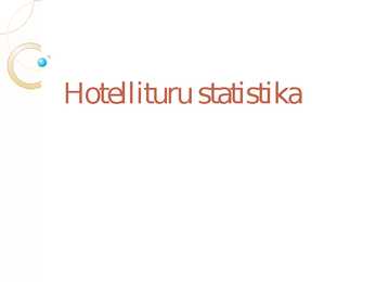 Hotellituru statistika