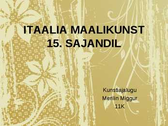 Itaalia maalikunt 15 saj