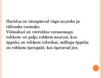 Haridus #5