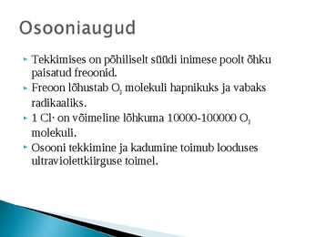 Halogeeniühendid tehnikas ja keskkonnas #8