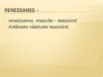 Renessanss #2