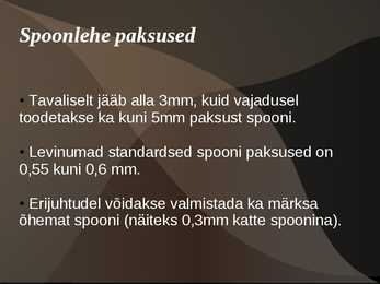 Spoonid ja höövelvineerid #14