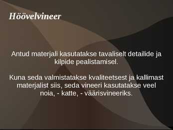 Spoonid ja höövelvineerid #15