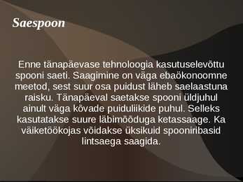 Spoonid ja höövelvineerid #8