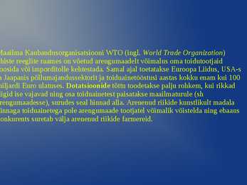 Toiduprobleemid maailmas #7