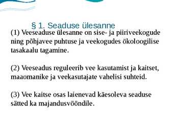 Veeseadus #2
