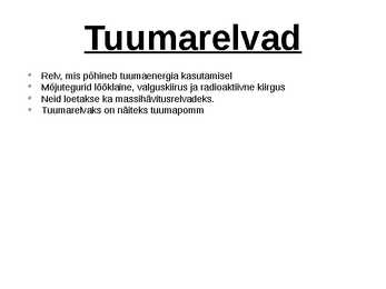 Tuumafüüsika rakendused ja loodushoid #2