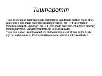 Tuumafüüsika rakendused ja loodushoid #3