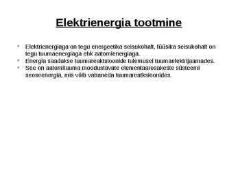 Tuumafüüsika rakendused ja loodushoid #5