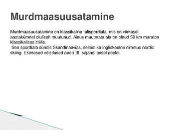 Suusastiilid ja -alad #2