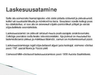 Suusastiilid ja -alad #4