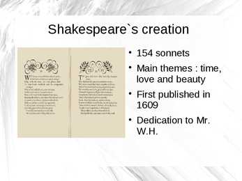 William Shakespeare i sonetid #4