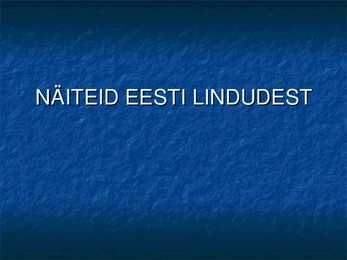 Eesti linnud