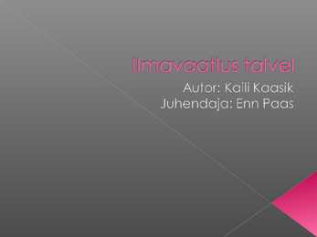 Esitlus-ilmavaatlus talvel