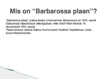Plaan Barbarossa #2