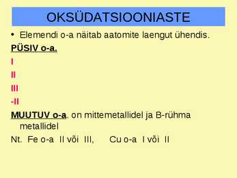 Aineklassid #2