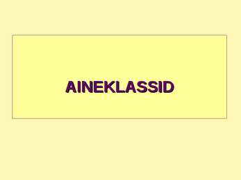 Aineklassid
