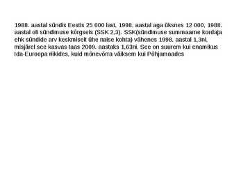 Rahvastikuprotsessid #6