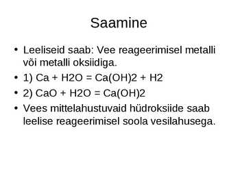 Hüdroksiidid #7