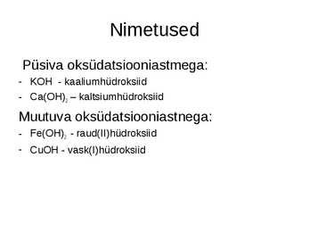 Hüdroksiidid #8