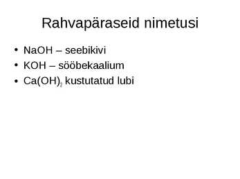 Hüdroksiidid #9