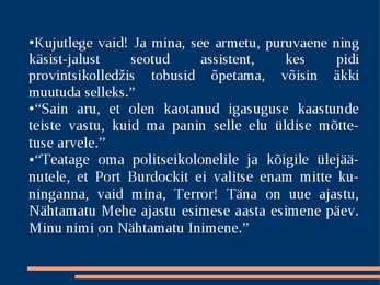 Esitlus H G Wells ja-Nähtamatu #8
