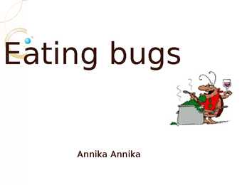 Eating bugs
