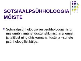 Sotsiaalpsühholoogia #2