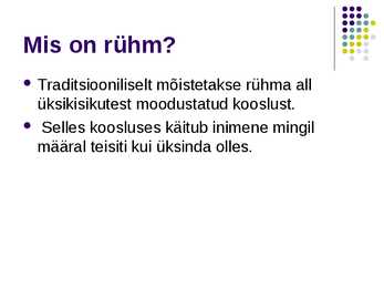 Sotsiaalpsühholoogia #12