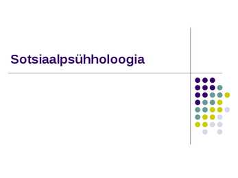 Sotsiaalpsühholoogia