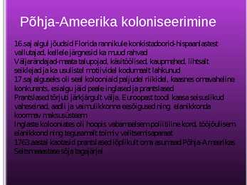 Ameerika Ühendriigid 17-- 19 saj #2