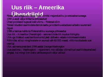 Ameerika Ühendriigid 17-- 19 saj #7