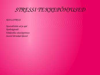 Stress ja Depressioon #5