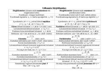 Liikumise kirjeldamine