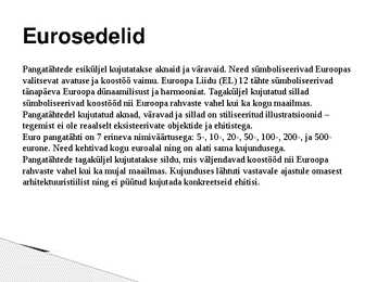 Eurosedelid ja -mündid #2