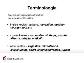 Rekreatsioon ja turism #2
