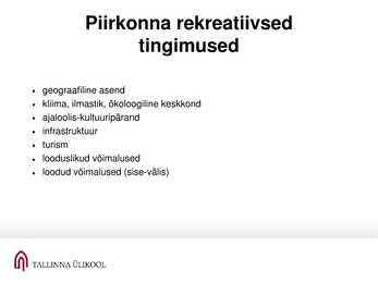 Rekreatsioon ja turism #14