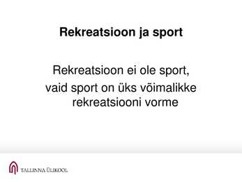 Rekreatsioon ja turism #17