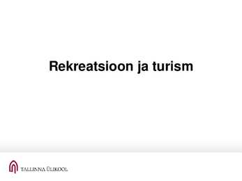 Rekreatsioon ja turism #18