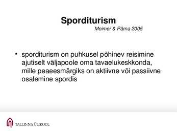 Rekreatsioon ja turism #30