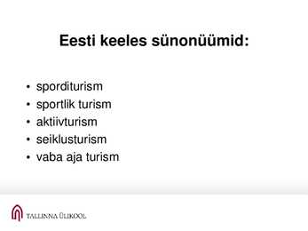 Rekreatsioon ja turism #32