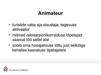 Rekreatsioon ja turism #34