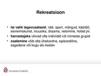 Rekreatsioon ja turism #8