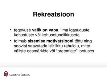 Rekreatsioon ja turism #9