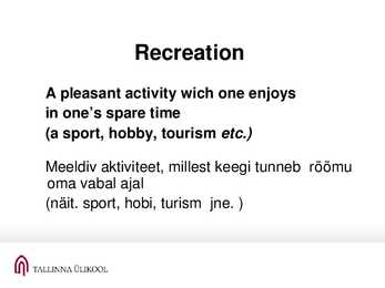 Rekreatsioon ja turism #10