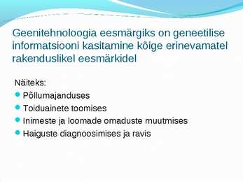 Geenitehnoloogia meetodid #3