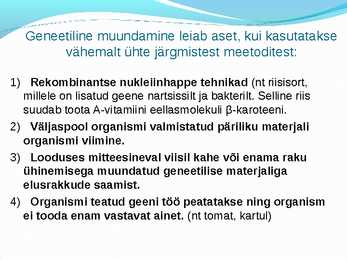 Geenitehnoloogia meetodid #5