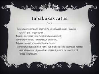 Tubakas ja tubakatooted #3