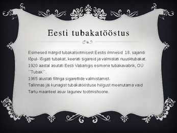 Tubakas ja tubakatooted #4