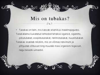 Tubakas ja tubakatooted #5